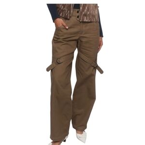 Joelle Collection Joris Utility Green Trousers Cargo Pants Size XS